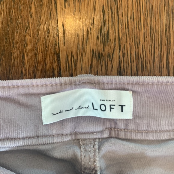 Ann Taylor LOFT Lilac Corduroy Modern Skinny Pants - Picture 4 of 4
